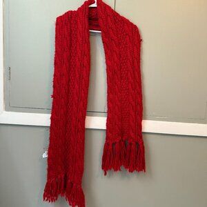 Red Woven Large Scarf